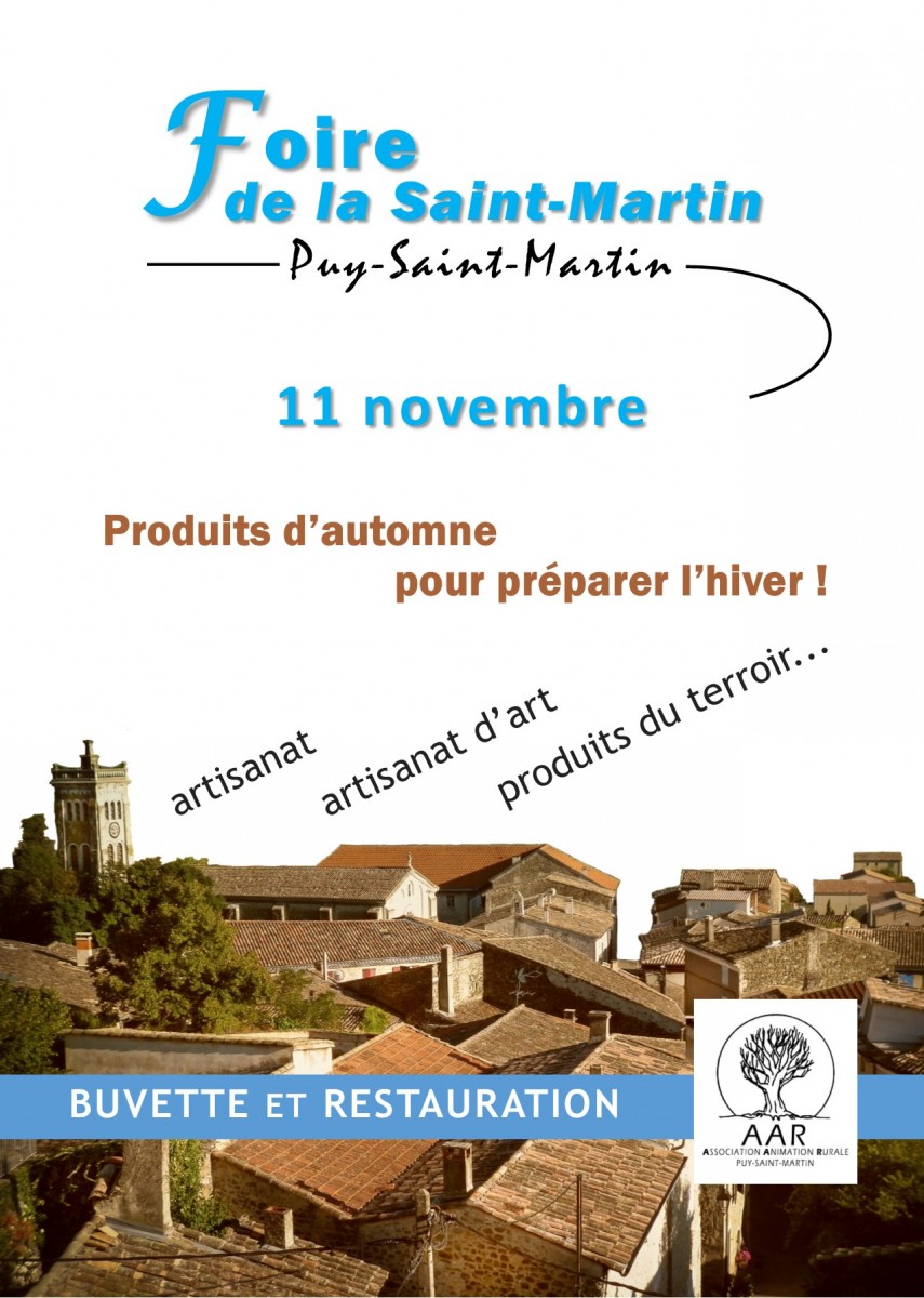 FOIRE  ARTISANALE ANNUELLE  DE LA SAINT MARTIN